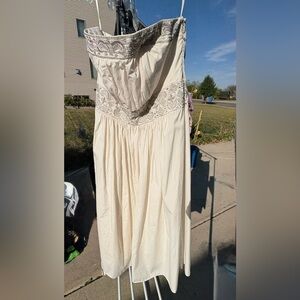 Beaded Banana Republic Strapless Dress